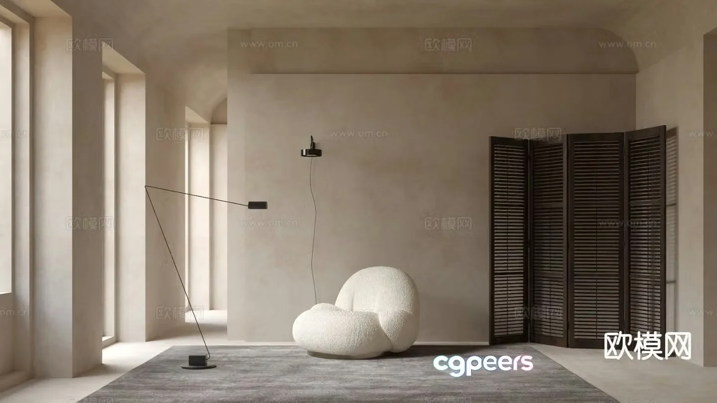 GUBI leisure sofa 3d model