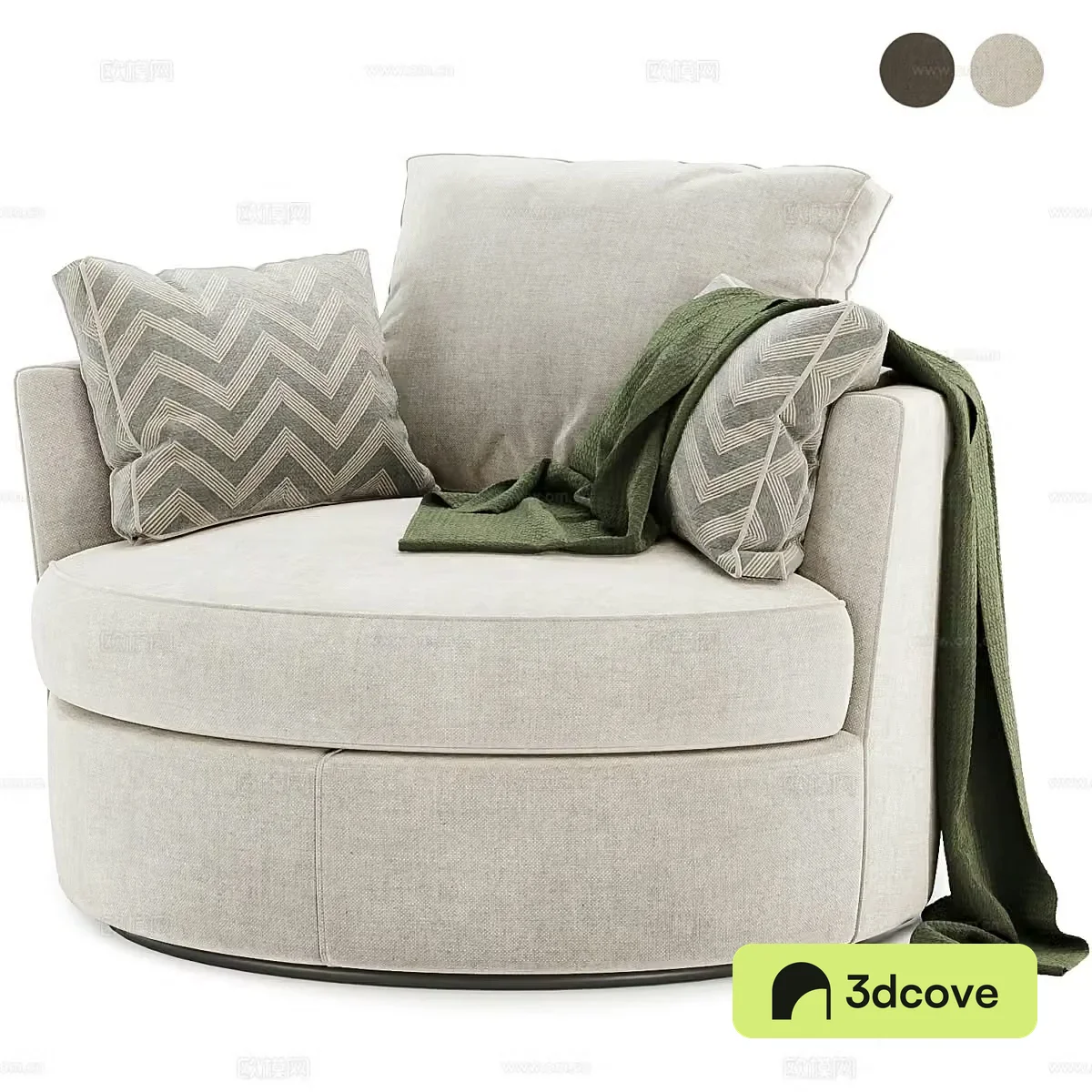 Modern Italian Clarissa casual sofa 3d model