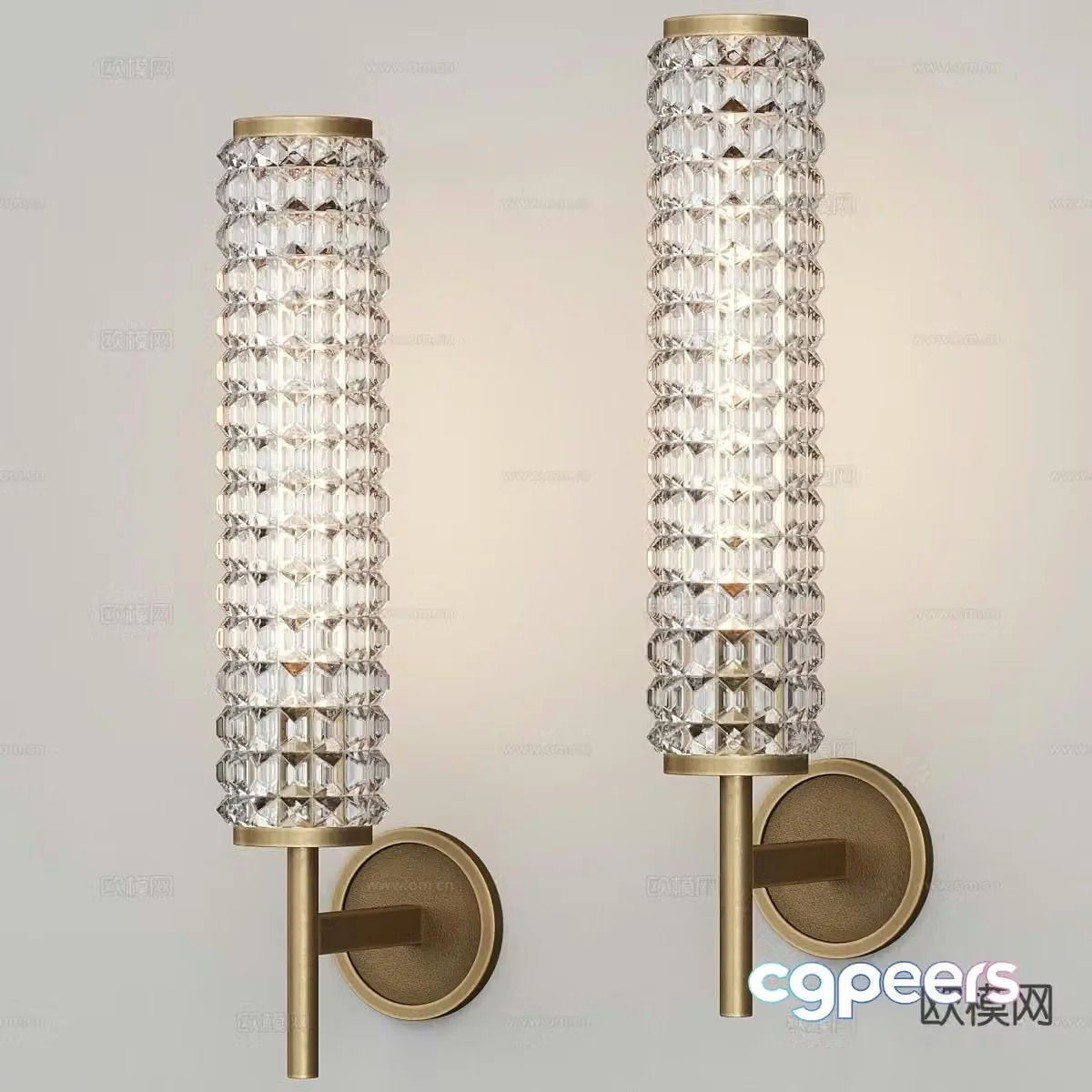 Light luxury glass wall lamp 3D model