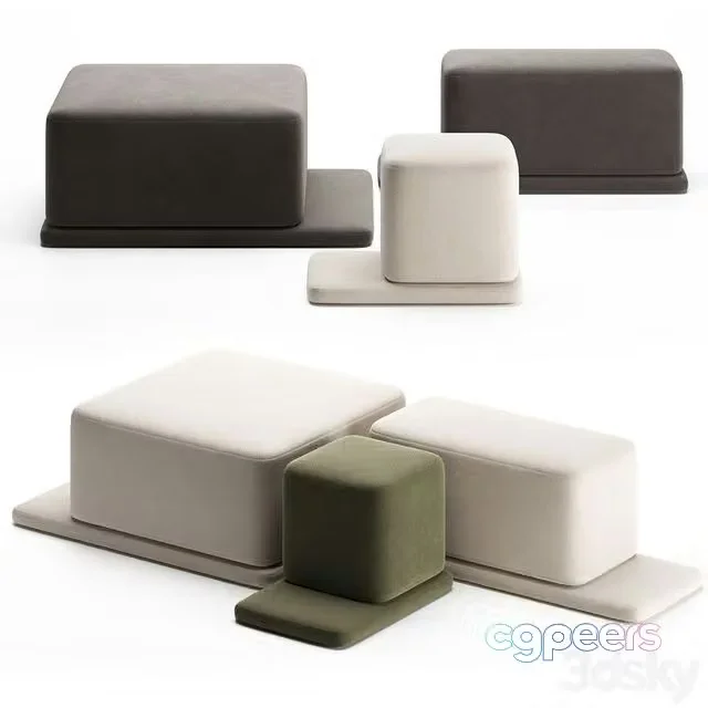 3ds Max Free – COAST Pouf by Woo Furniture