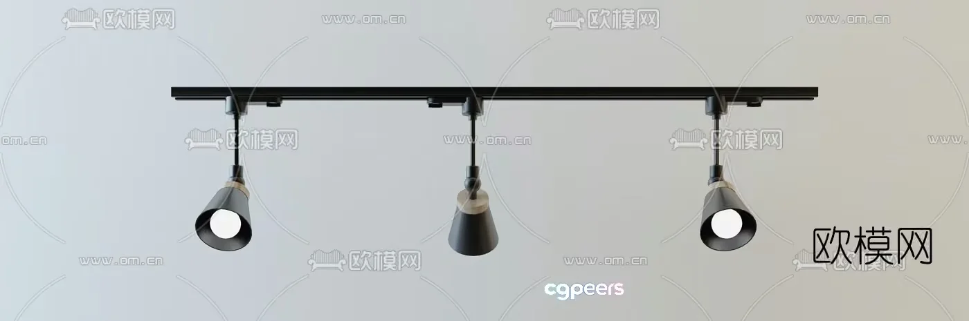 Modern Track Lighting 3D Model – 10116 – VRAY Render