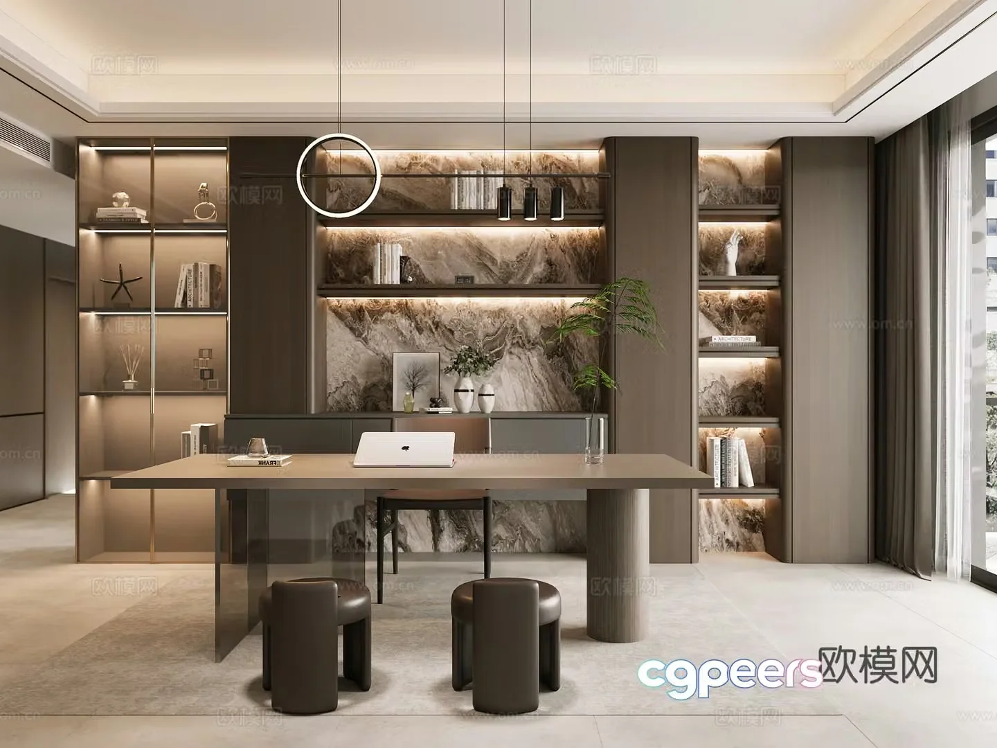 Modern Italian study 3D model