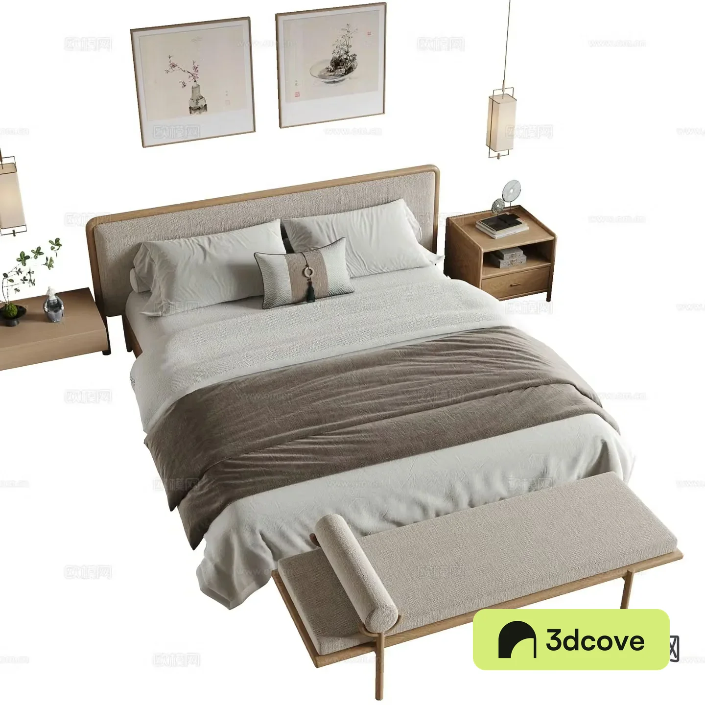 New Chinese style double bed