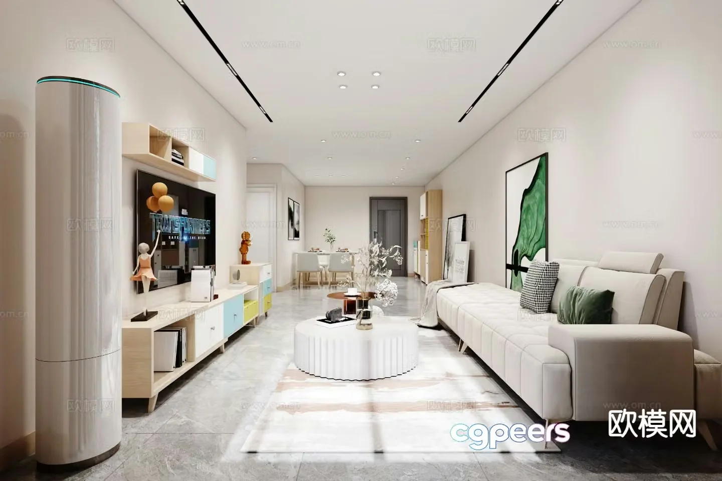 Modern guest restaurant 3d model