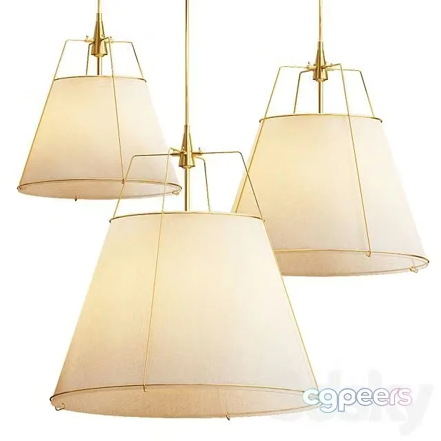 3ds Max Free – Conical Drum Pendants