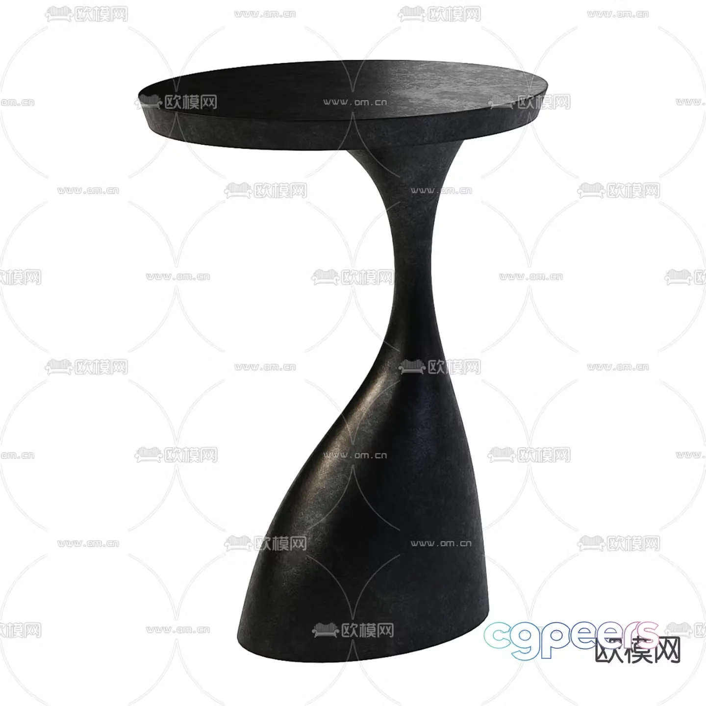 Round table side table angle table 3D model