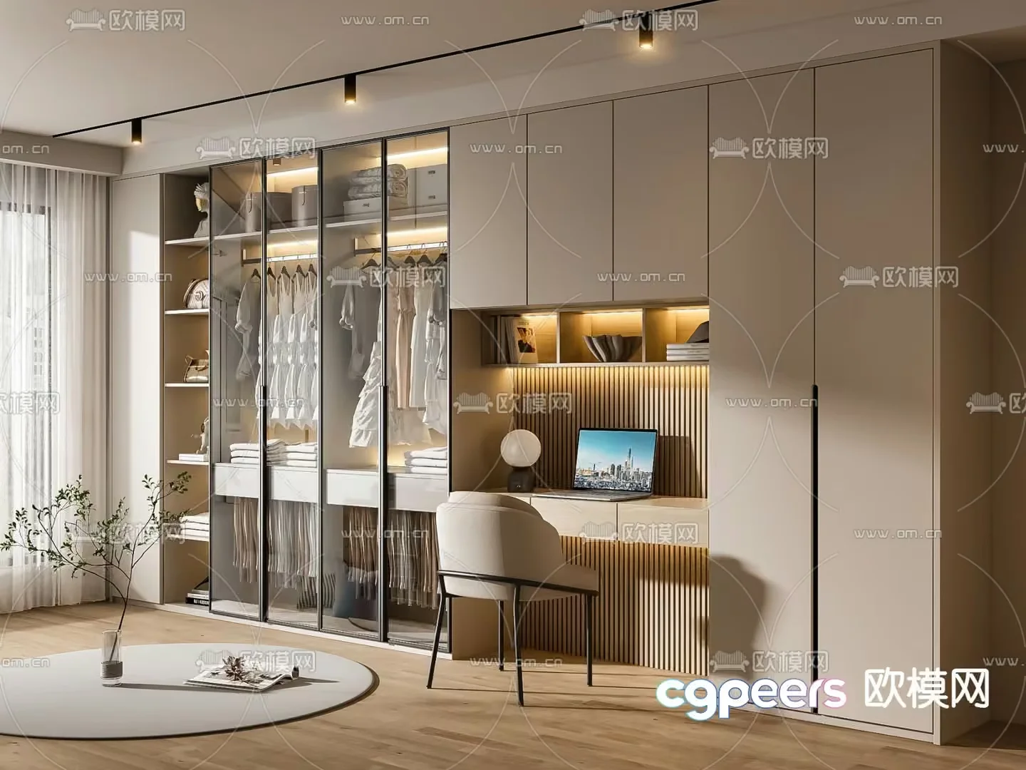 Modern Living Room 3D Model – 13654 – VRAY Render