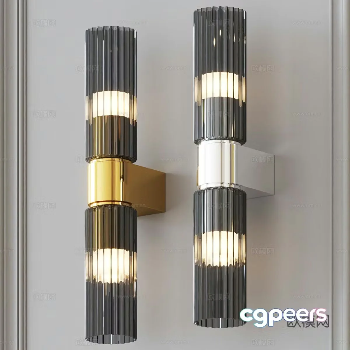 Light luxury wall lamp glass wall lamp crystal wall lamp outdoor wall lamp hotel wall lamp courtyard wall lamp 3D model