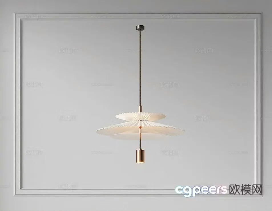 French small chandelier restaurant chandelier 3d model
