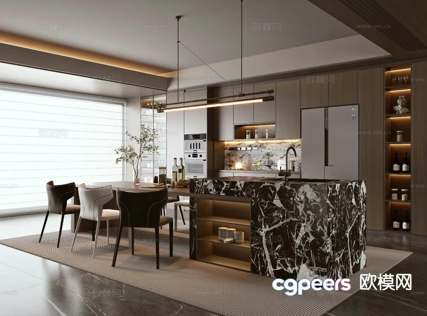 Italian island restaurant 3d model
