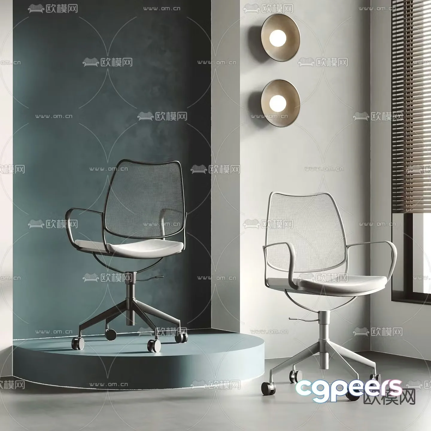 Office chair staff chair 3d model