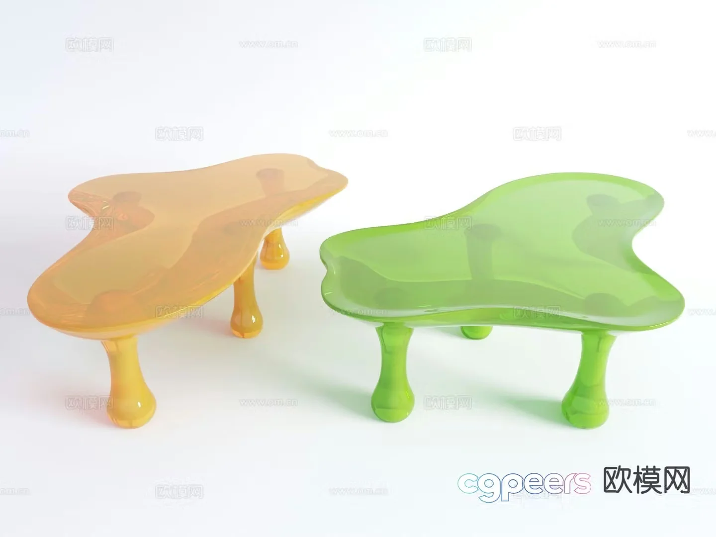 Modern special-shaped coffee table 3d model