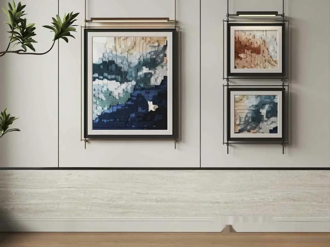 Modern Art Pieces 3D Model – 13088 – VRAY Render