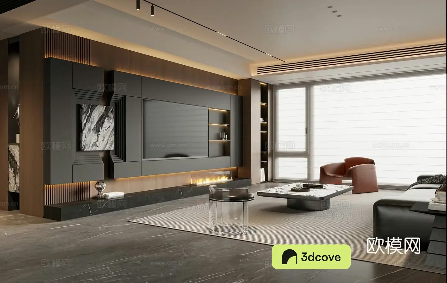 Modern simple living room sofa coffee table combination leisure chair TV cabinet sofa stool floor lamp