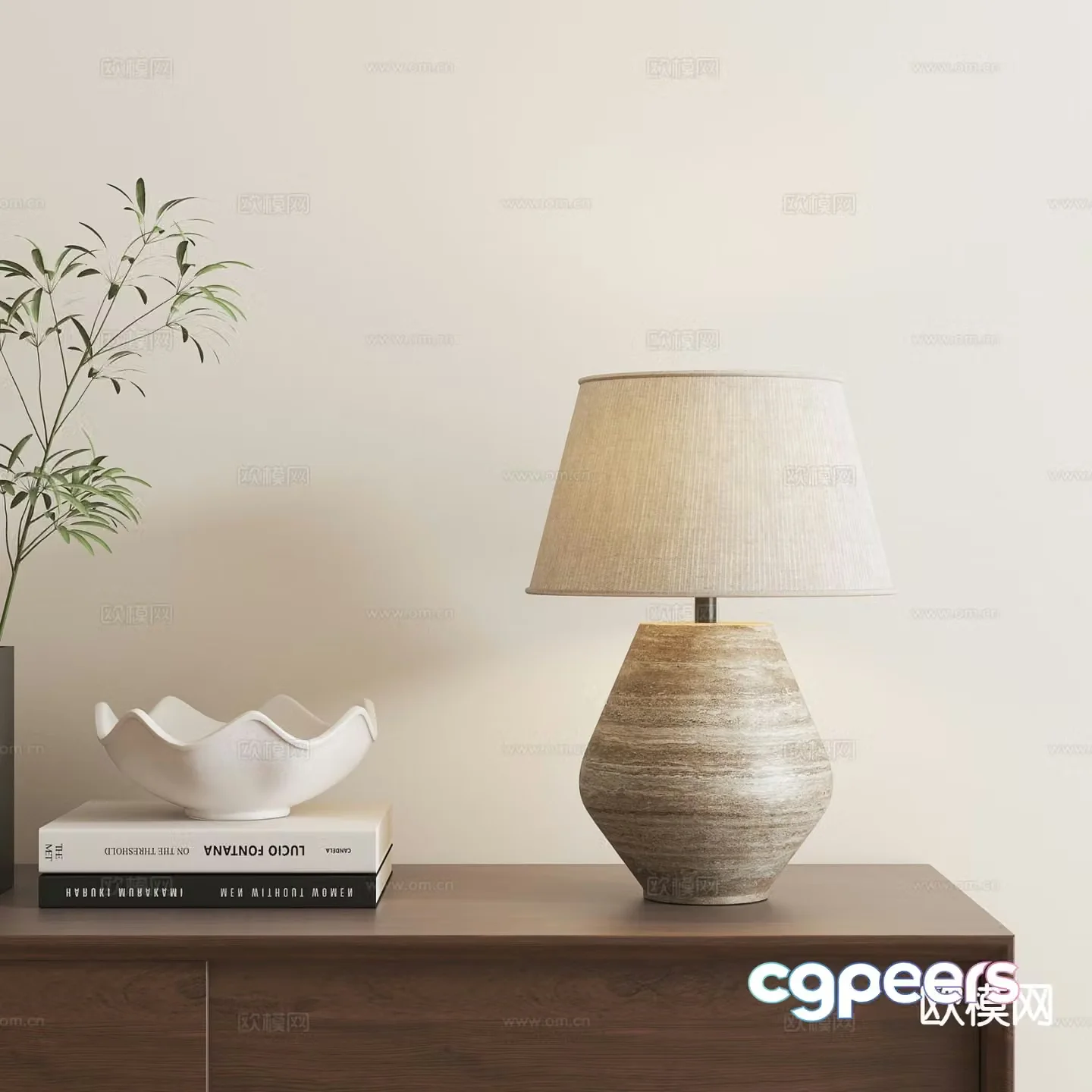 wabi-sabi table lamp 3d model