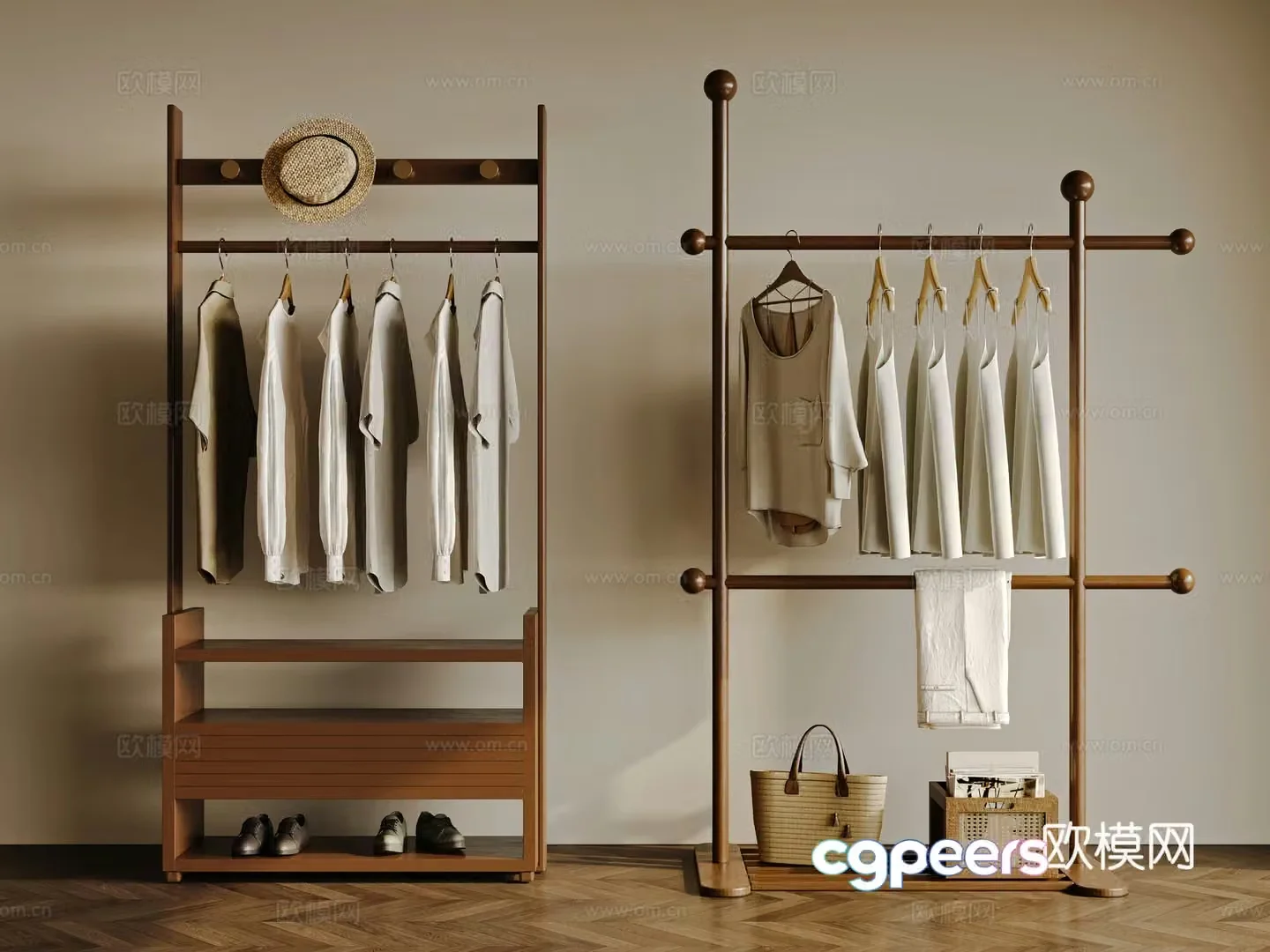 Modern medieval windbreaker hanger 3d model