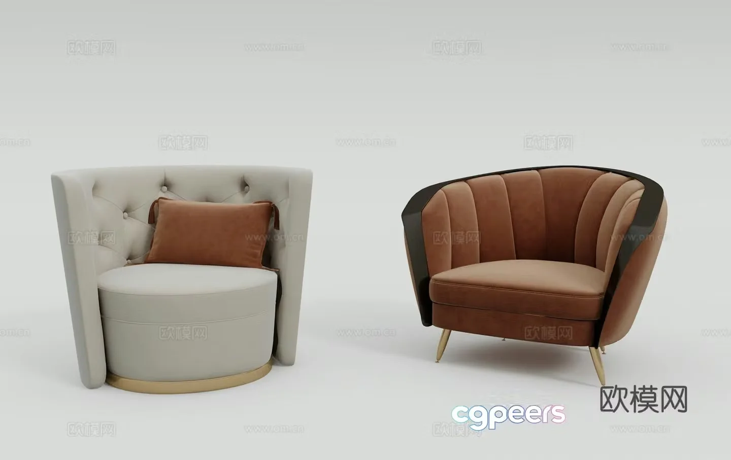Modern single sofa chair 3d model