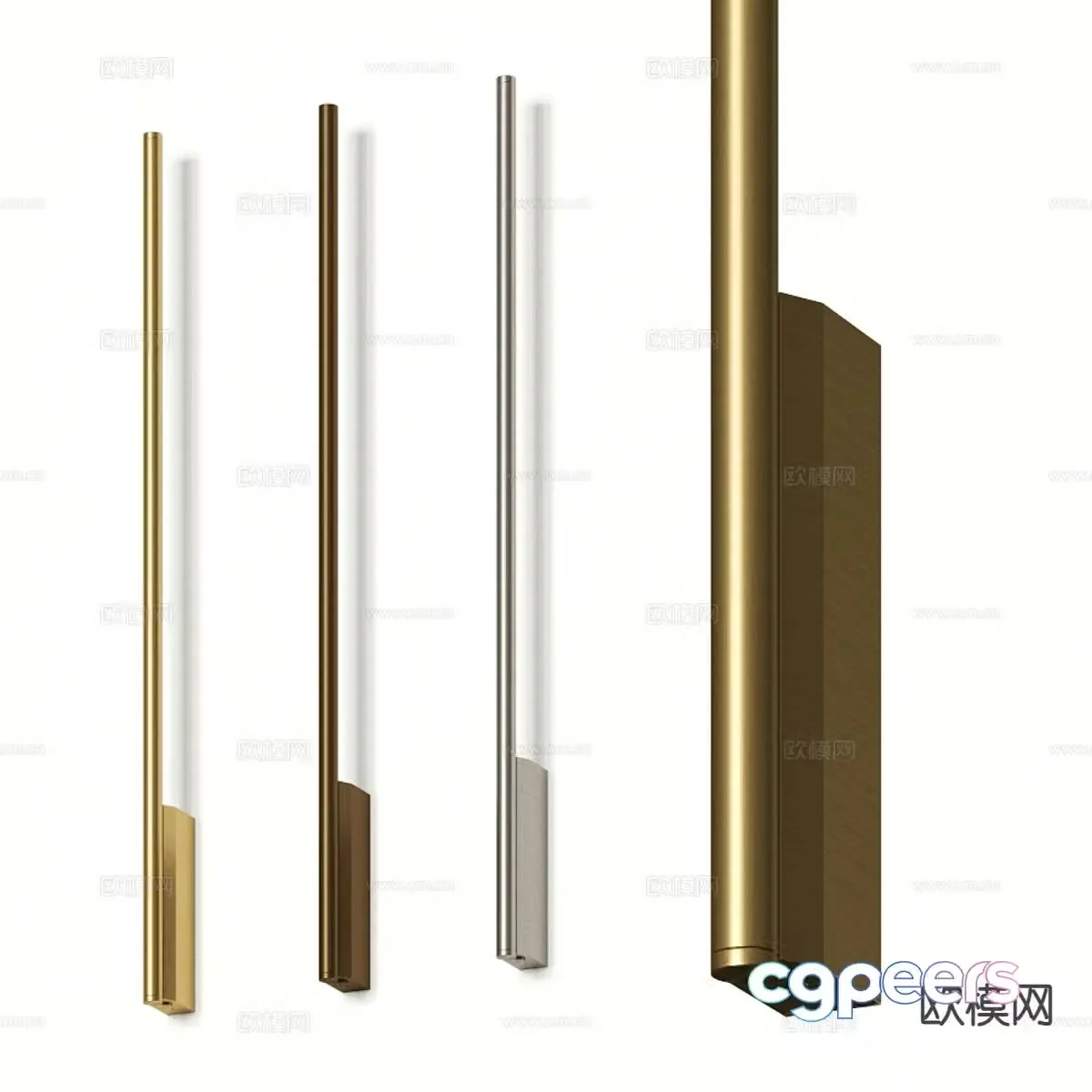 Strip wall light 3d model