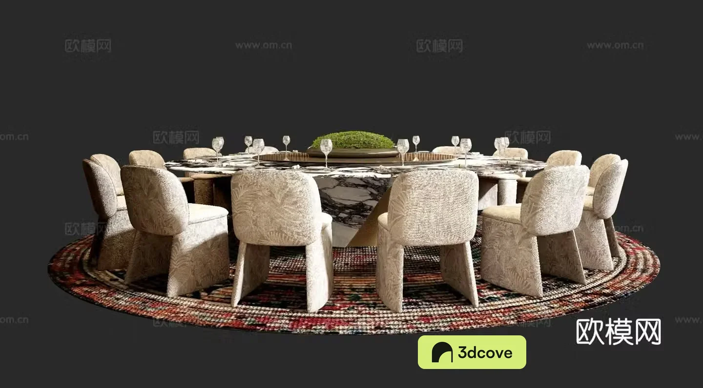 Italian dining table and chairs round dining table