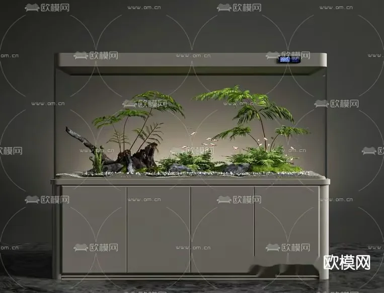 Modern Aquarium Setup 3D Model – 2265 – VRAY Render