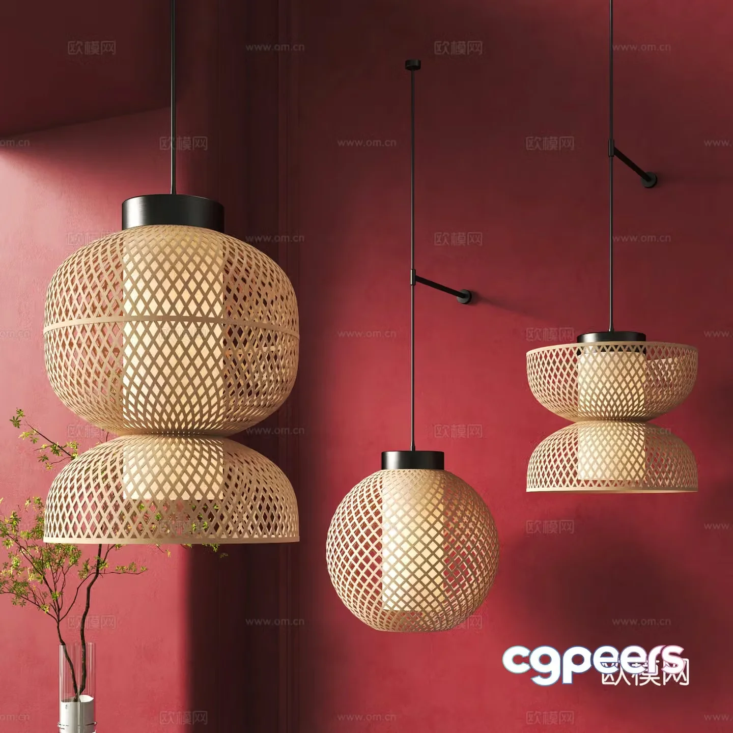 Wasabi Chandelier 3D Model