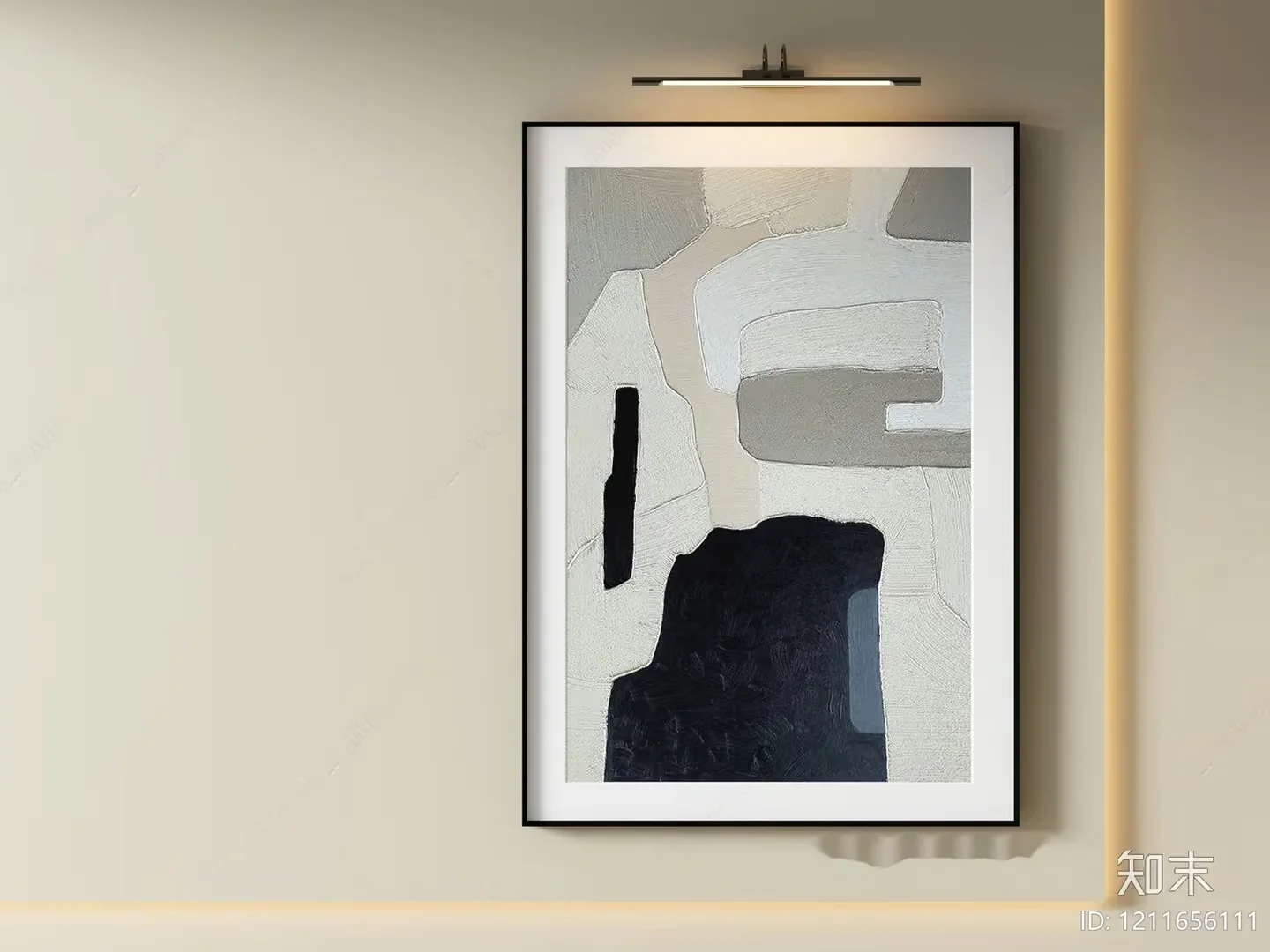 Modern Abstract Painting 3D Model – 20338 – VRAY Render
