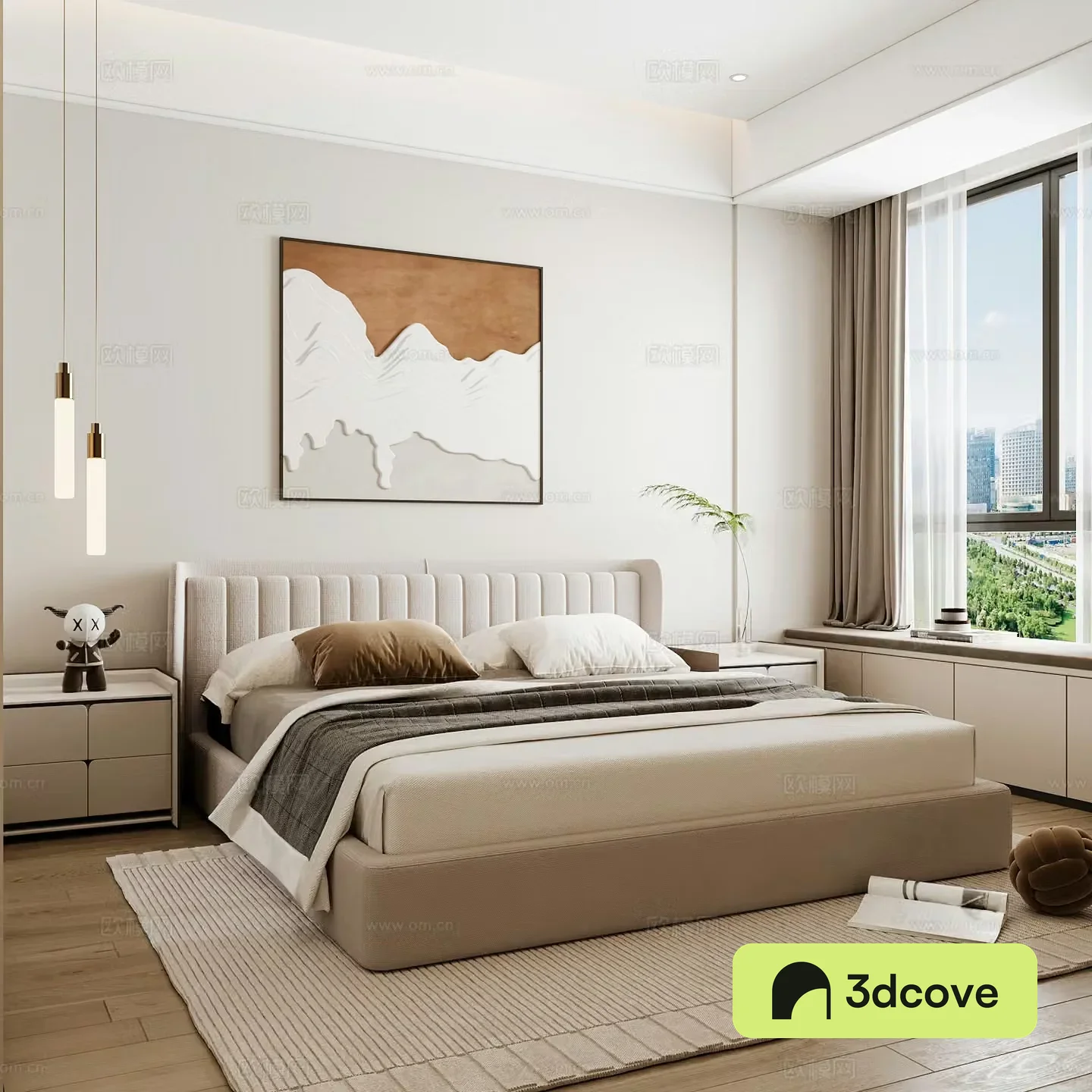 Modern home bedroom Modern bedroom Italian bedroom Simple bedroom Italian bed