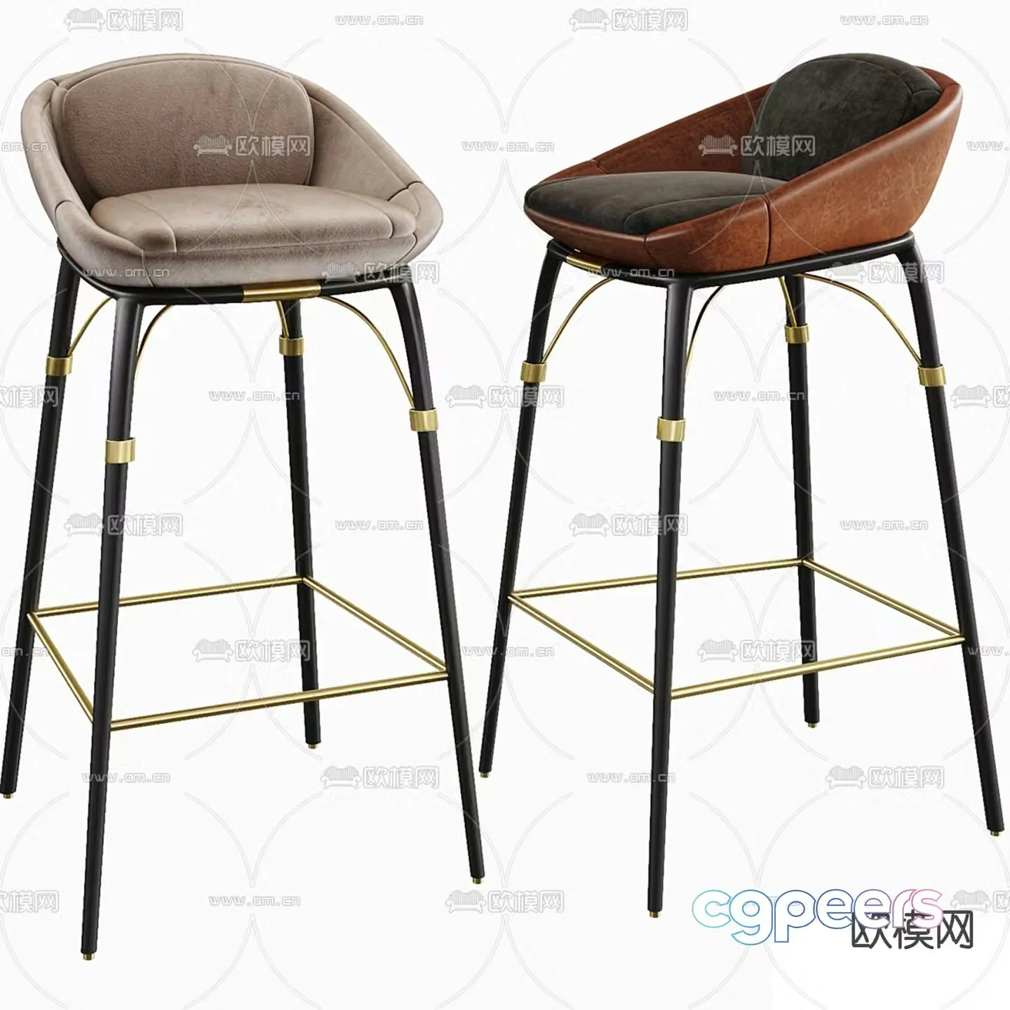 Modern bar chair 3d model