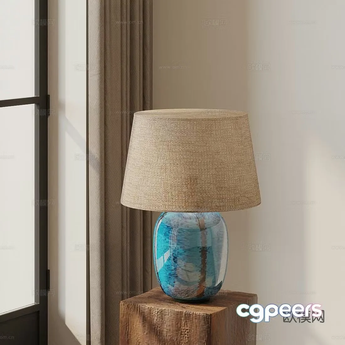 3D model of medieval style table lamp