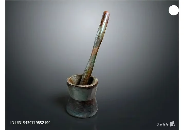 Rusty Mortar And Pestle 3D Model – 3384 – VRAY Render