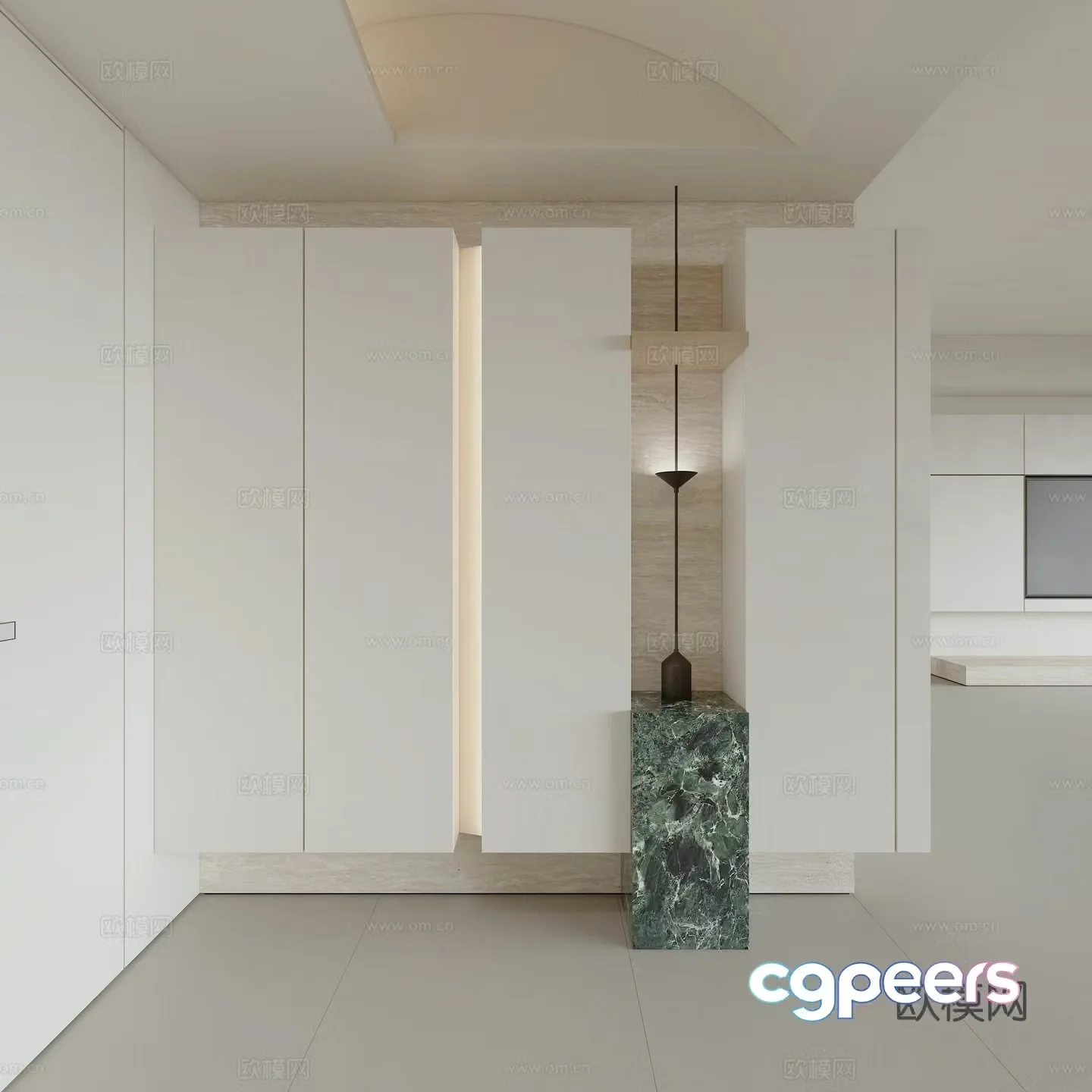 Modern minimalist entrance entrance 3D model