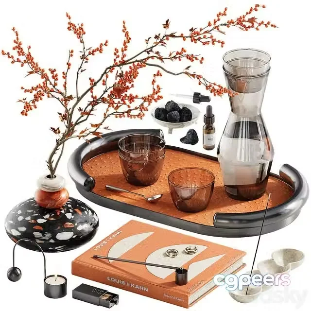 3ds Max Free – Decorative set with branches ch10
