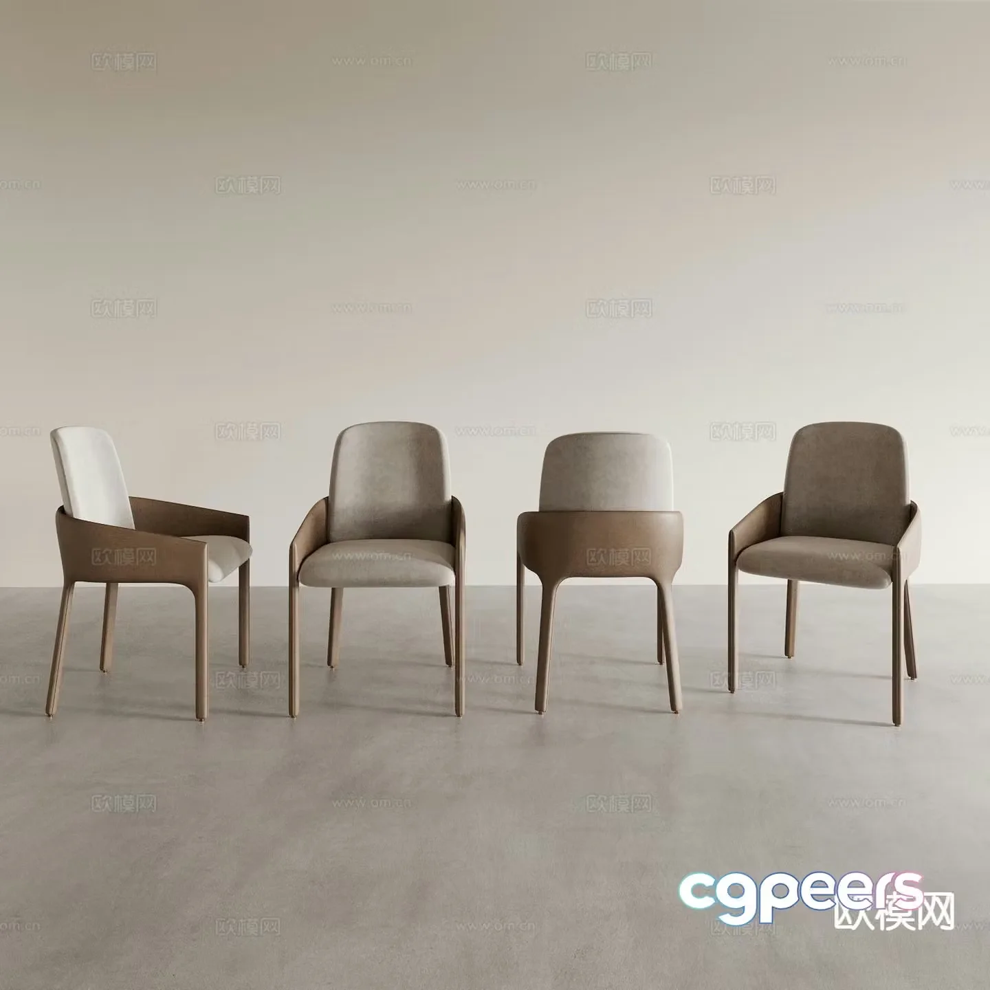 Modern chair dining chair 3d model