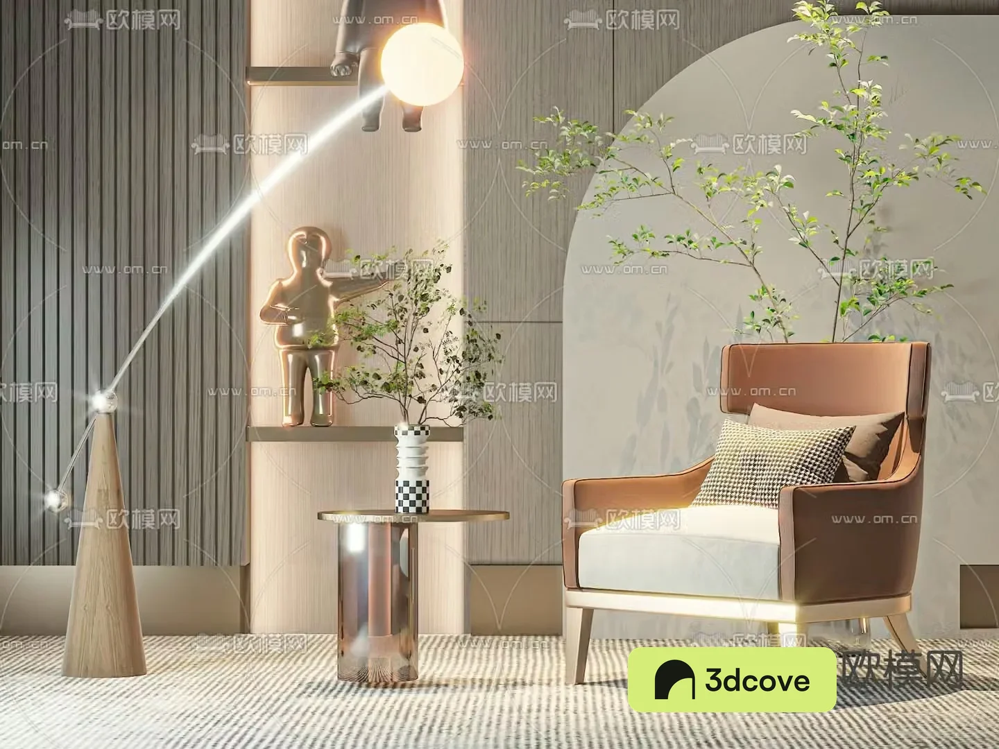 Light luxury sofa chair leisure chair table