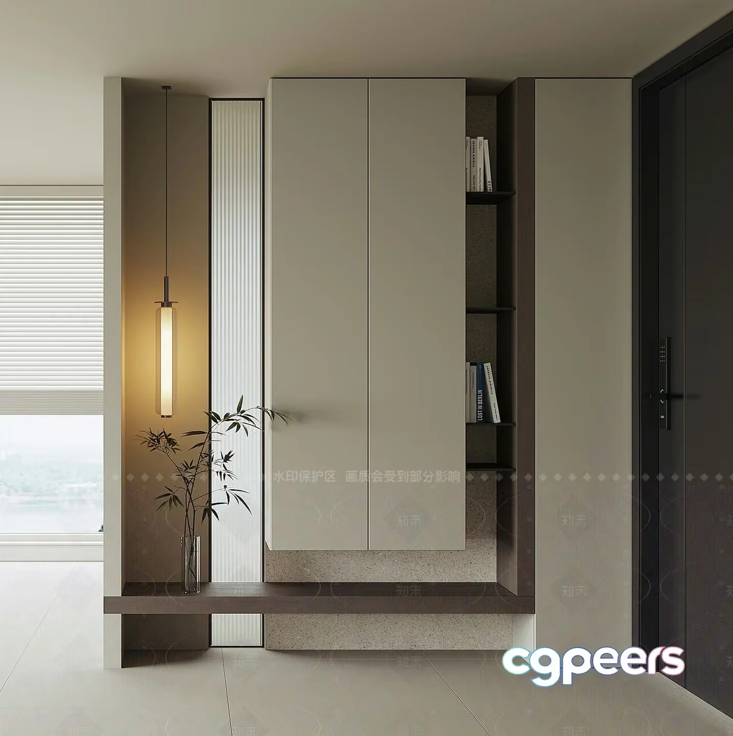 Modern Light Fixture 3D Model – 1694 – VRAY Render