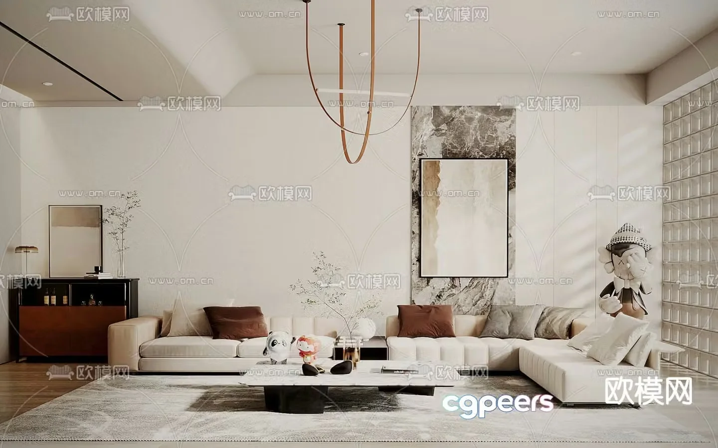Modern living room 3d model