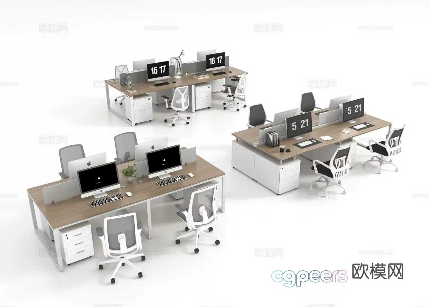 Modern office desk chair 3d model