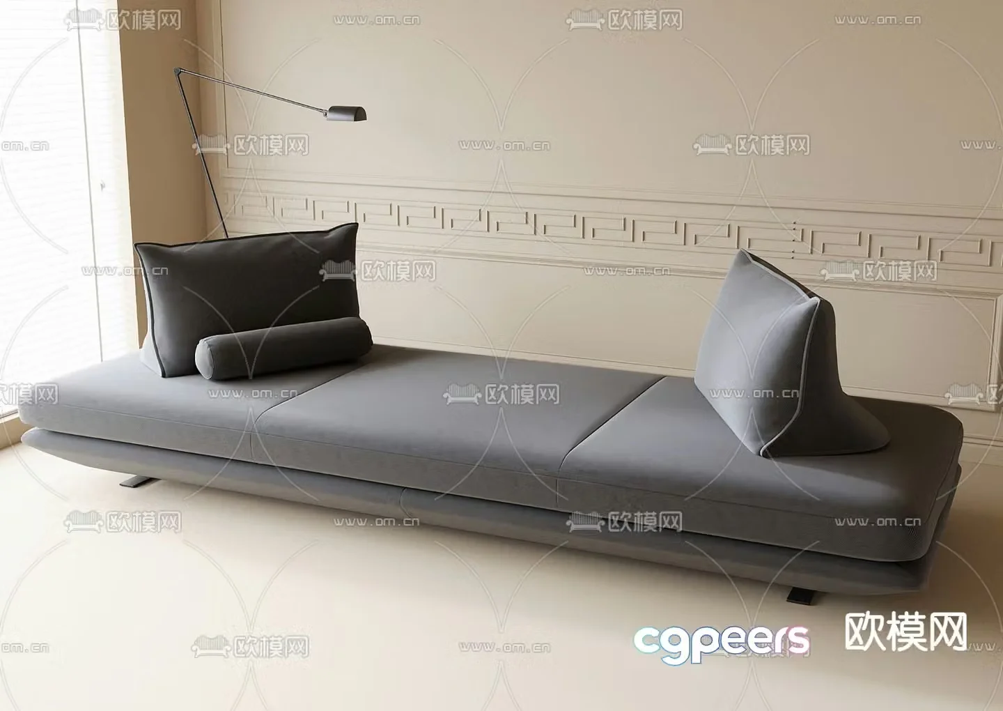 Double sofa island sofa 3d model