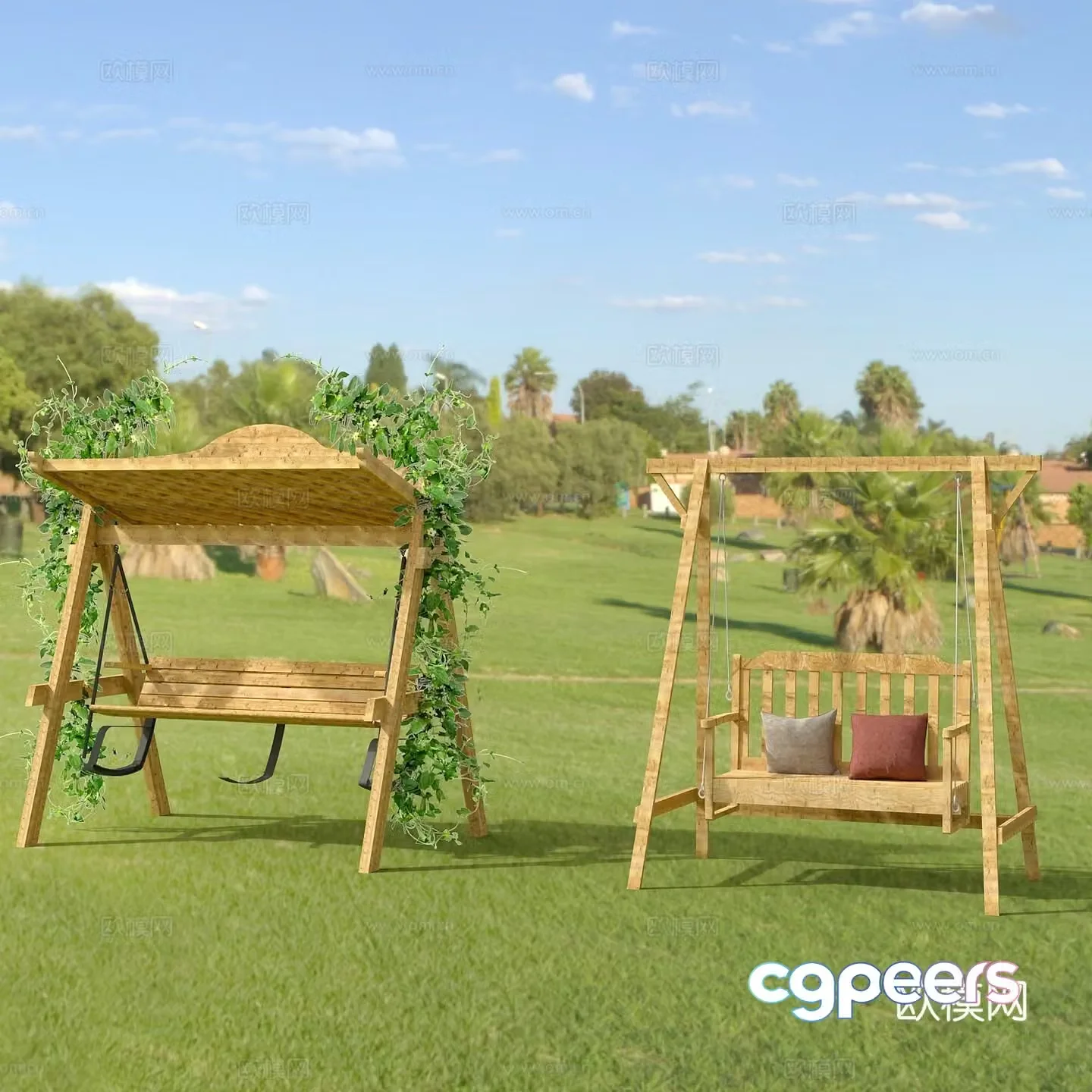 Leisure chair outdoor table chair swing chair internet celebrity chair 3d model