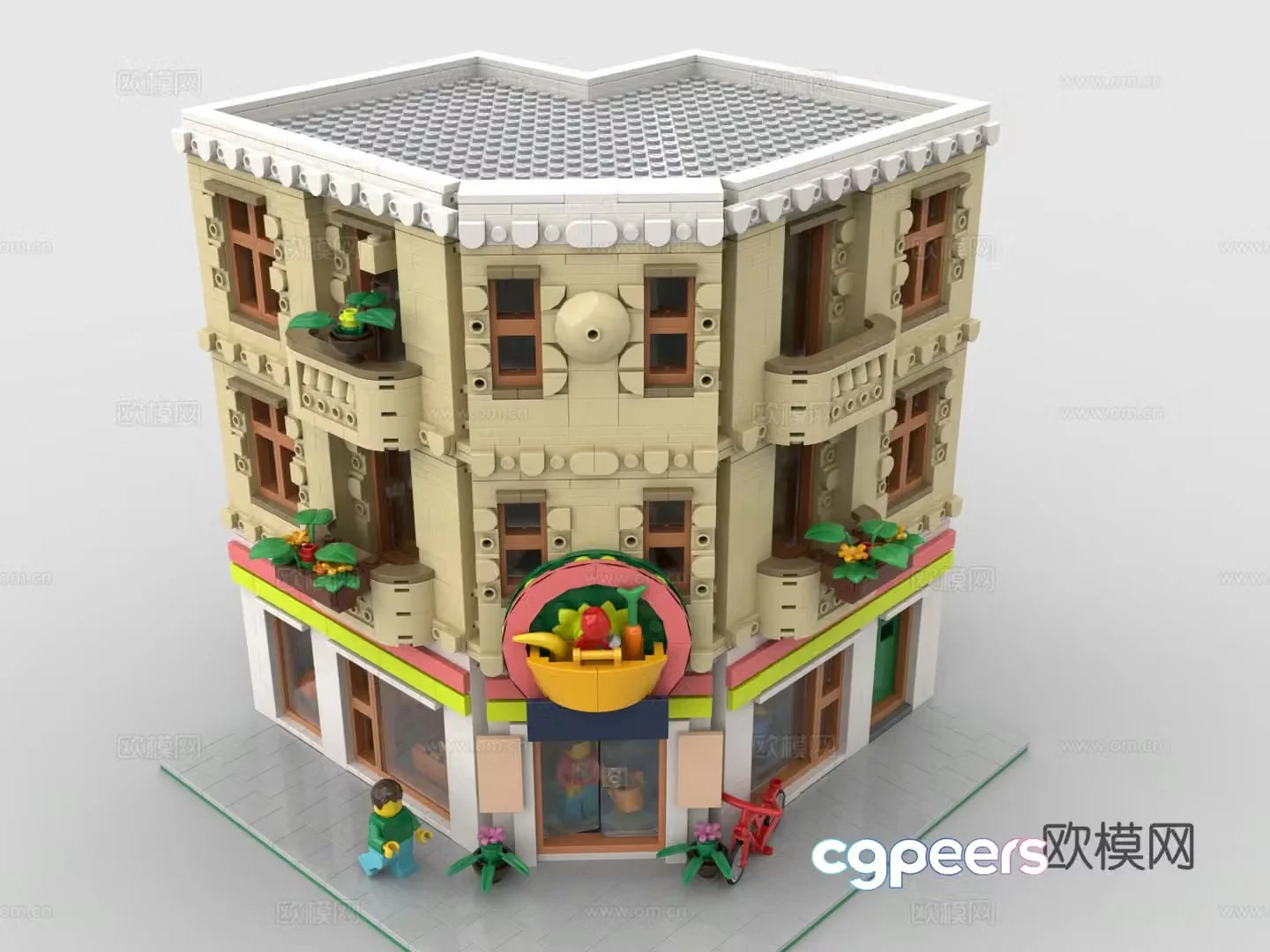LEGO LEGO toys building blocks building house supermarket 3d model