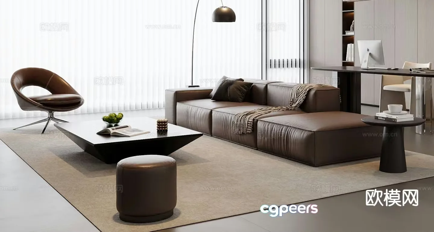 Italian sofa combination 3d model