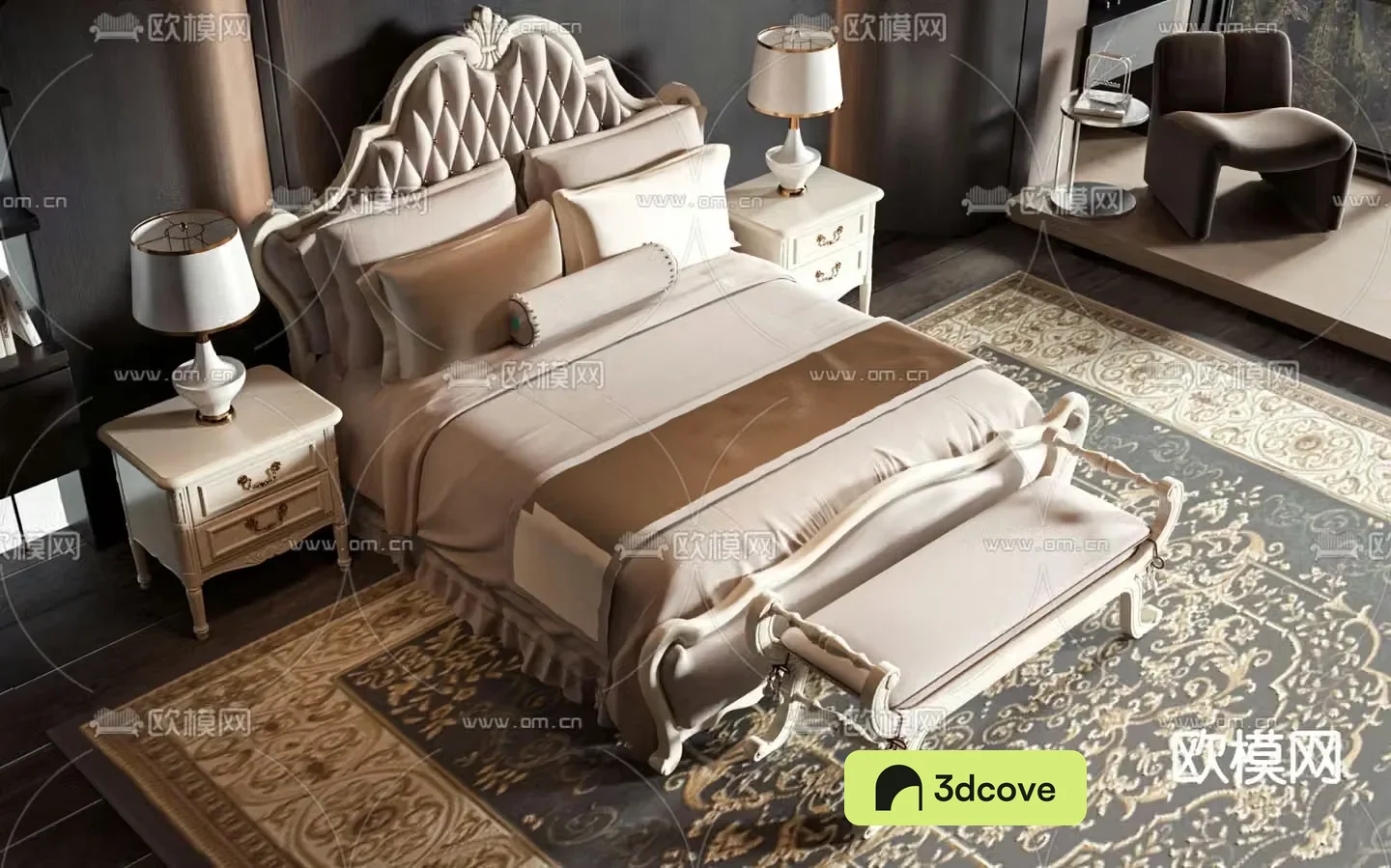 European double bed