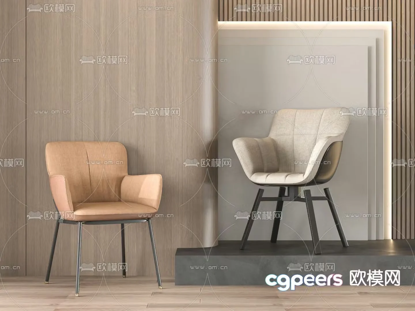 Modern chair leisure chair 3d model