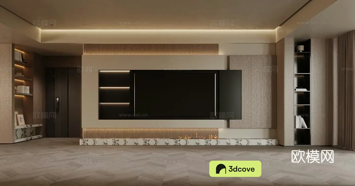 Modern TV background wall