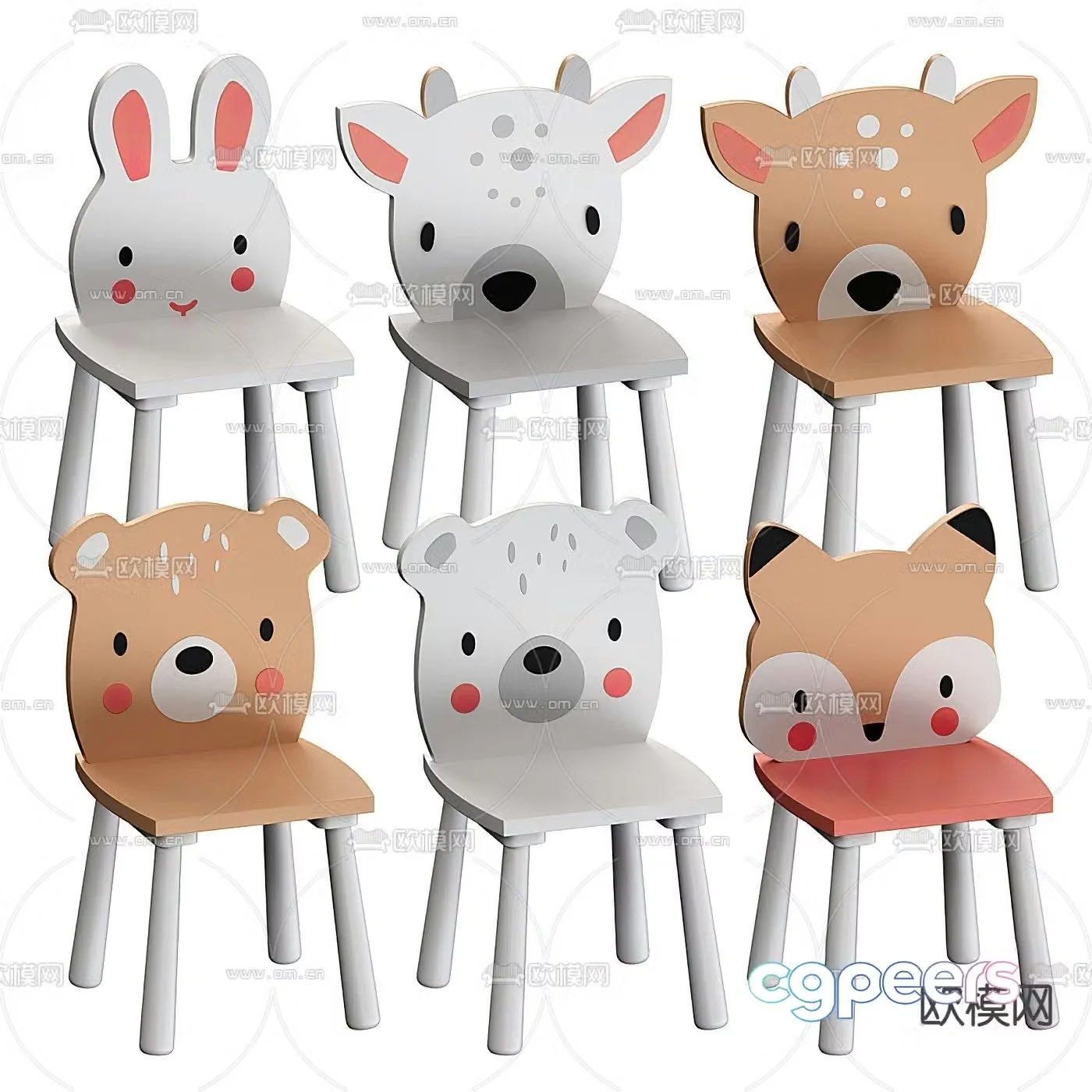 Modern child seat 3d model