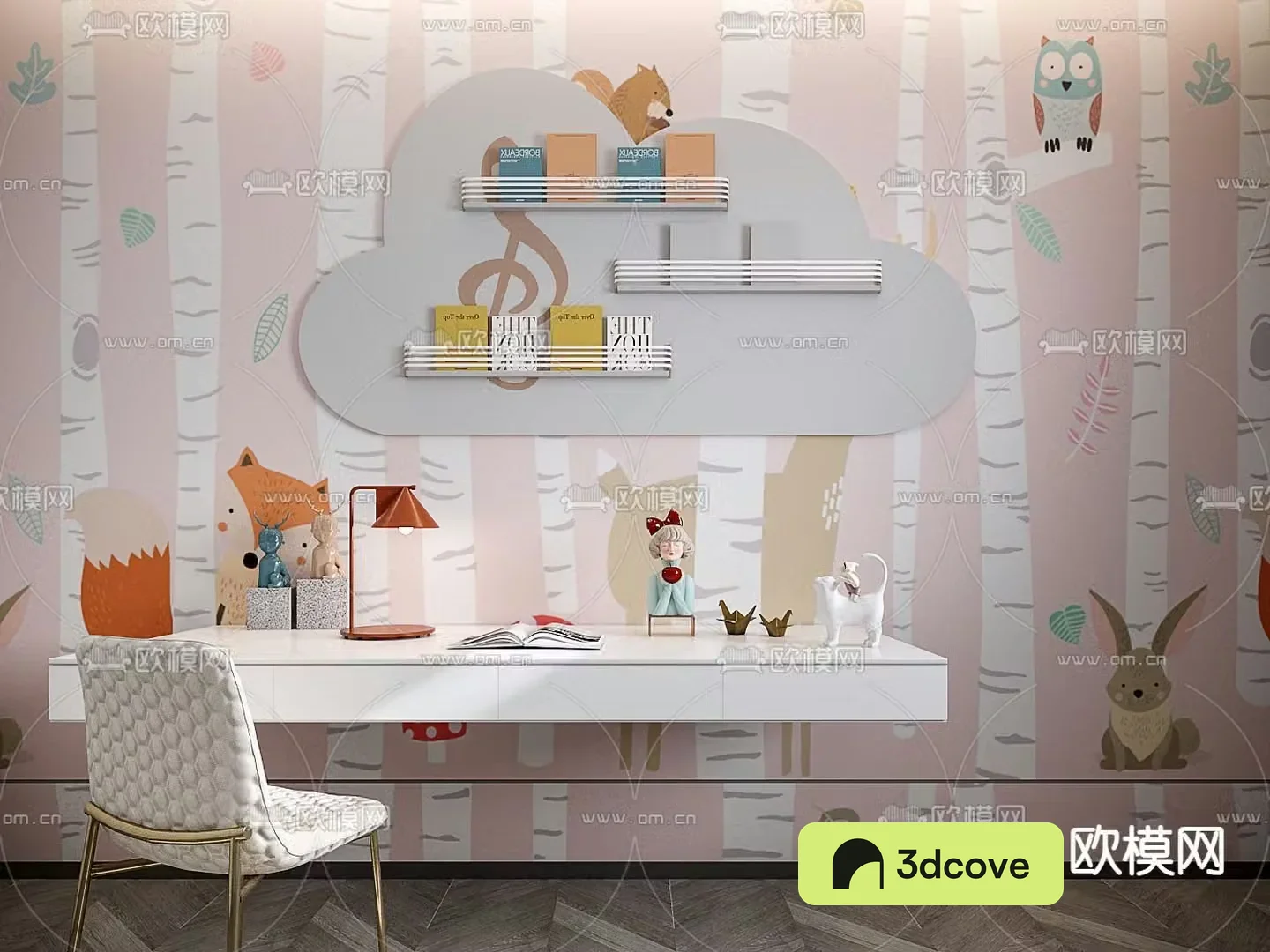 Children’s desk chair and accessories