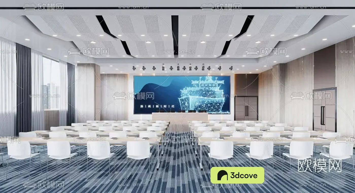 Modern hotel conference room lecture hall
