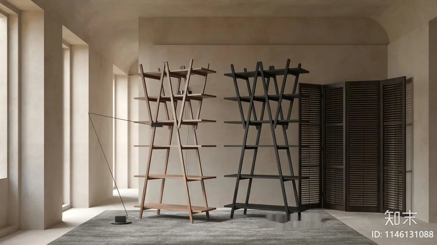 Modern Shelving Unit 3D Model – 15463 – VRAY Render