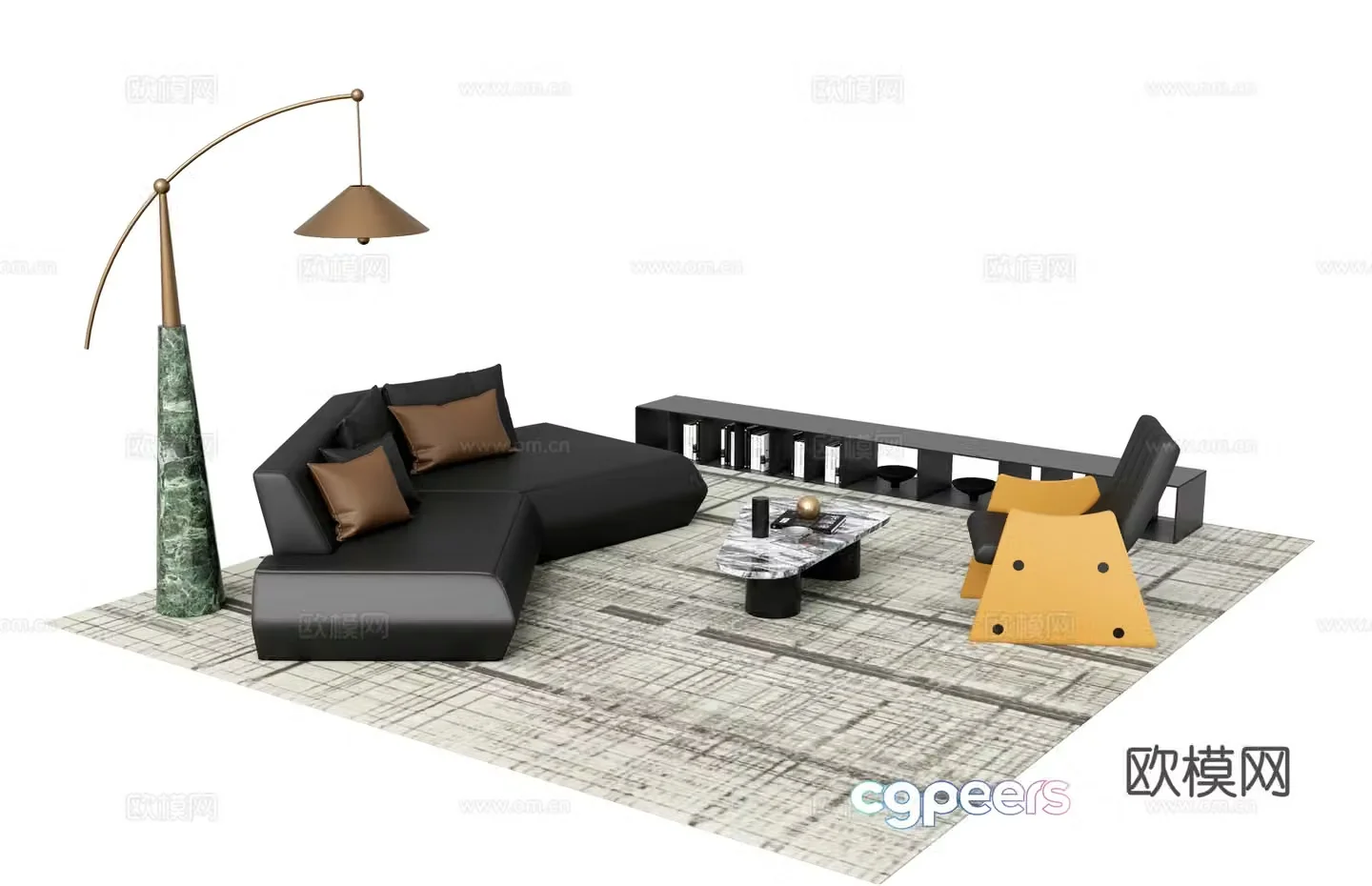 Modern casual sofa 3d model
