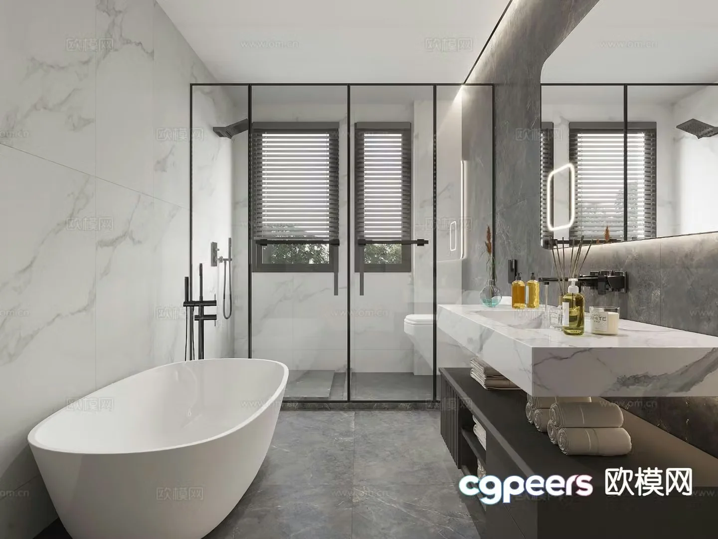 Modern bathroom bathroom 3d model